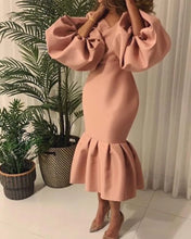 Women Maxi Dresses Long Lantern Dress Christmas V Collar Bodycon Sexy Shiny Celebrate Occasion African Robes Birthday Event