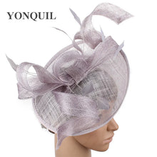 Formal Women Wedding Chuch Hat Bride Mariage Chapeau Ladies Party Occasion Derby Fascinator Sinamay Hat With Headband Accessory