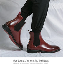 Men's Red Bottom Ankle Chelsea Boots Comfortable and Durable