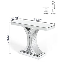 43.3'' Mirrored Glass Console Door Entryway Display Table