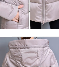 Winter Hooded Jacket Over The Knee Long Thick Women's Slim-Fitting Down Padded