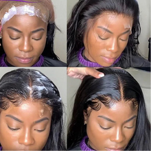 13x6 Straight Lace Front Wig 360 Lace Frontal Wig HD Transparent Lace Wigs For Women Human Hair 5x5 Closure Wig Brazilian 36Inch