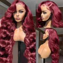 100% 34 Inch Brazilian Virgin Human Hair Wig Body Wave 13x4 HD Lace Frontal Wigs,180% Human Hair Glueless Lace Front Wig