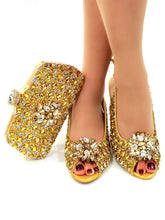 Ladies Italian Leather Shoe and Bag Set Blue Color Italian Shoe with Matching Bag Set 2022 Nigerian Shoes and Bag Set for Party