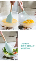 Pink Cooking Kitchenware Tool Silicone Utensils With Wooden Multifunction Handle Non-Stick Spatula Ladle Egg Beaters Shovel Set