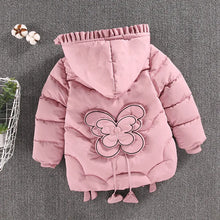 4-12 Years Winter Girls Jackets Keep Warm Thicken Christmas Coat 2023 Autumn Hooded Zipper Thickened Long Outerwear Kids Clothes