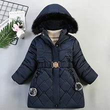 Autumn Winter Girls Jacket Keep Warm Hooded Windproof Outerwear Girls Coat