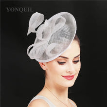 Formal Women Wedding Chuch Hat Bride Mariage Chapeau Ladies Party Occasion Derby Fascinator Sinamay Hat With Headband Accessory