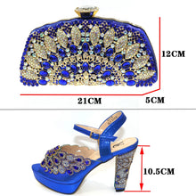 Fashion Gold High Heels Shoes And Purse Bag Set Woman Luxury Sandals Matching With Clutch Handbag Pumps Clutch CR178 11.5cm