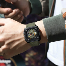 Mens Fashion Quartz Business Silicone Sport Chronograph Watch