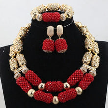 Stud Earrings Women African Nigerian Jewelry Set 2 Rows Layers Purple Necklace Bracelet Jewelry Set for Wedding  ABH377