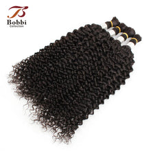 100% Human Hair Bulk for Braiding 1 Bundle Jerry Curly Natural Black Indian Remy Human Boho Braiding Hair Bulk Extensions Bobbi