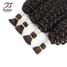 100% Human Hair Bulk for Braiding 1 Bundle Jerry Curly Natural Black Indian Remy Human Boho Braiding Hair Bulk Extensions Bobbi
