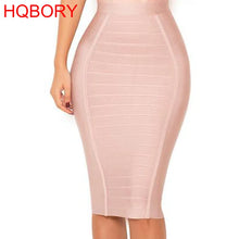 HQBORY Quality Nude Bandage Skirts White Office Lady Sexy 2023 Women High Waist Tight Bodycon Skirt Party Red Pencil Skirt XL