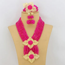 New African Jewelry Set Orange Nigerian Wedding African Beads Jewelry Set Crystal New Bridal Jewelry Set   ABS065