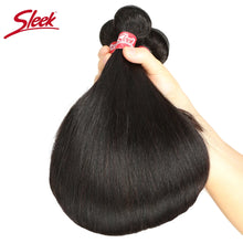 Sleek Straight Hair Bundles Brazilian Hair Bundles Remy Human Hair Extensions 1/3/4 Bundle Deals Weave Double Weft Weave