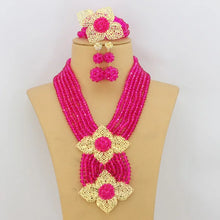 New African Jewelry Set Orange Nigerian Wedding African Beads Jewelry Set Crystal New Bridal Jewelry Set   ABS065