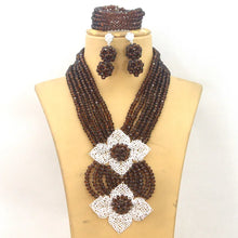 New African Jewelry Set Orange Nigerian Wedding African Beads Jewelry Set Crystal New Bridal Jewelry Set   ABS065