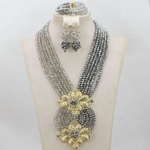 New African Jewelry Set Orange Nigerian Wedding African Beads Jewelry Set Crystal New Bridal Jewelry Set   ABS065