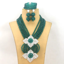 New African Jewelry Set Orange Nigerian Wedding African Beads Jewelry Set Crystal New Bridal Jewelry Set   ABS065
