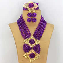 New African Jewelry Set Orange Nigerian Wedding African Beads Jewelry Set Crystal New Bridal Jewelry Set   ABS065
