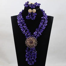 Fabulous African Beads Jewelry Set Latest Coral Beads Necklace Set Wholesale Free Shipping