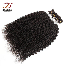 100% Human Hair Bulk for Braiding 1 Bundle Jerry Curly Natural Black Indian Remy Human Boho Braiding Hair Bulk Extensions Bobbi