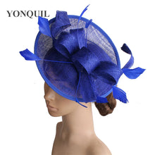 Formal Women Wedding Chuch Hat Bride Mariage Chapeau Ladies Party Occasion Derby Fascinator Sinamay Hat With Headband Accessory