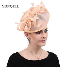 Formal Women Wedding Chuch Hat Bride Mariage Chapeau Ladies Party Occasion Derby Fascinator Sinamay Hat With Headband Accessory