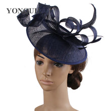 Formal Women Wedding Chuch Hat Bride Mariage Chapeau Ladies Party Occasion Derby Fascinator Sinamay Hat With Headband Accessory