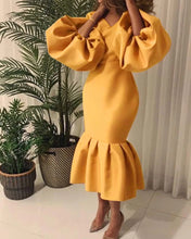 Women Maxi Dresses Long Lantern Dress Christmas V Collar Bodycon Sexy Shiny Celebrate Occasion African Robes Birthday Event