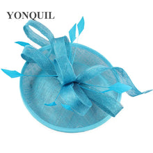 Formal Women Wedding Chuch Hat Bride Mariage Chapeau Ladies Party Occasion Derby Fascinator Sinamay Hat With Headband Accessory