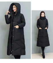 Women's Fashionable Thick Cotton padded Warm Snow Outerwear Windproof Hooded Jacket