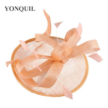 Formal Women Wedding Chuch Hat Bride Mariage Chapeau Ladies Party Occasion Derby Fascinator Sinamay Hat With Headband Accessory
