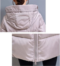 Winter Hooded Jacket Over The Knee Long Thick Women's Slim-Fitting Down Padded