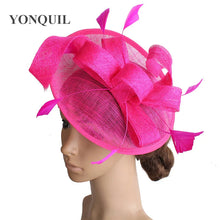 Formal Women Wedding Chuch Hat Bride Mariage Chapeau Ladies Party Occasion Derby Fascinator Sinamay Hat With Headband Accessory