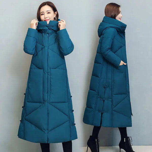 Women's Fashionable Thick Cotton padded Warm Snow Outerwear Windproof Hooded Jacket