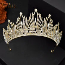 A195 Baroque Wedding Headband Crystal Bridal Crowns and Tiaras Hair Jewelry Accessories Women Rhinestone Headwears Queen Diadems