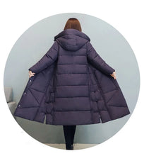 Women's Fashionable Thick Cotton padded Warm Snow Outerwear Windproof Hooded Jacket