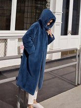 Women's Faux Fur Winter Warm Hooded Long Overcoats