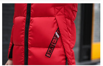 Women's Down Winter Big Fur Collar Hooded Jacket