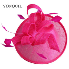 Formal Women Wedding Chuch Hat Bride Mariage Chapeau Ladies Party Occasion Derby Fascinator Sinamay Hat With Headband Accessory