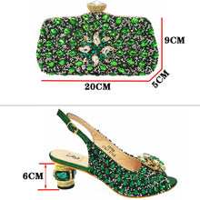 Doershow beautiful Italian Shoes And Bag Sets For Evening Party With Stones Italian Leather Handbags Match Bags!!HWE1-1