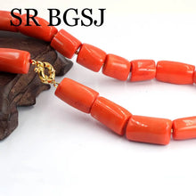 12-14mm  Copper Beads Women Jewelry Trendy Chokers Orange Coral Necklace 18inch