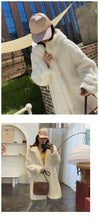 Winter Women's Faux Rabbit Fur Coat Hooded Thick And Plush Jacket