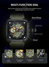 Mens Fashion Quartz Business Silicone Sport Chronograph Watch