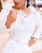 African Dresses for Women 2021 Spring and Autumn African Women Long Sleeve White Plus Size Long Dress African Clothes