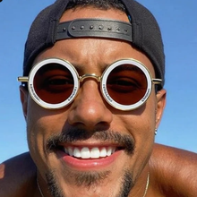 Small Frame Round Steampunk Sunglasses Men 2025 Luxury Brand Retro Punk Sun Glasses For Male Classic Driving Eyewear UV400