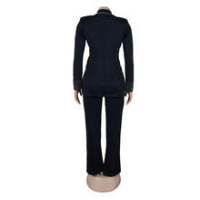 CM.YAYA Fashion Pearl Splicing Women's Set Long Sleeve Blazer and Wide Leg Pants Suit 2024 Winter OL Fall Two 2 Piece Set Outfit