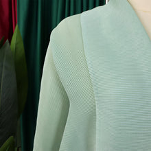 CM.YAYA Gradient Women's Set Full Sleeve Belt Blouse Shirt and Pleated Long Skirts Suit Street Two 2 Piece Set Outfit Tracksuit